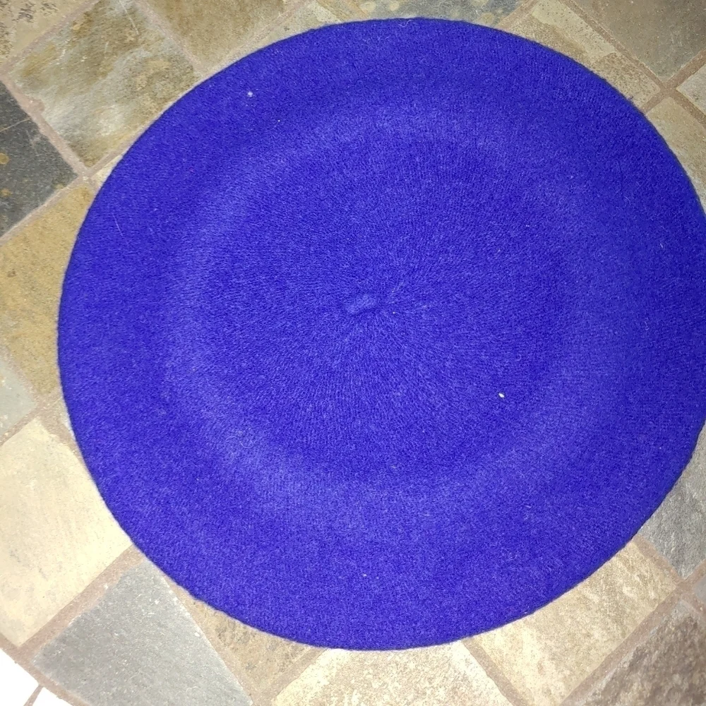 Royal Blue 100% Wool FRENCH Beret Tam